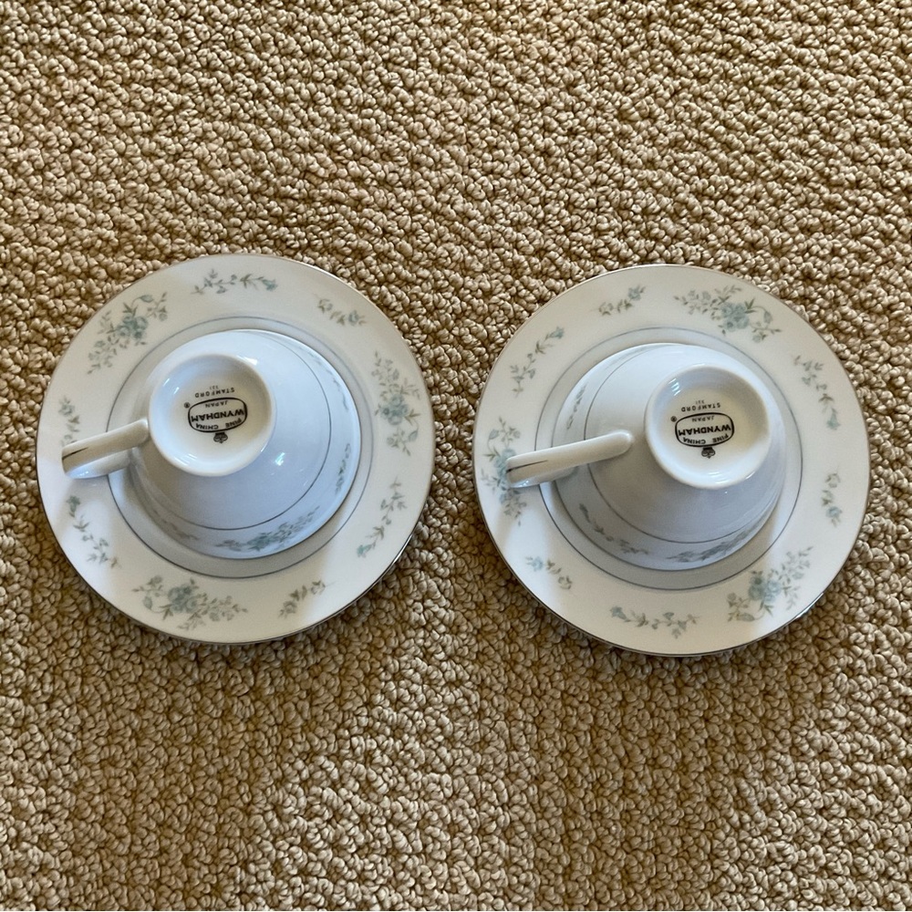 2 Wyndham Teacups and Saucers